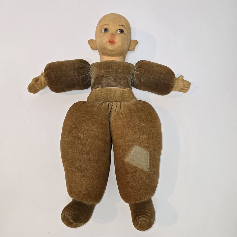 Norah Wellings Made In England cloth, 13” Doll c. 1930-40 VINTAGE